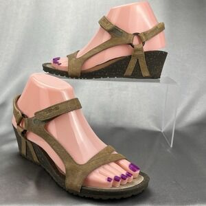 Teva  Cabrillo Brown Wedge Sandals Women's US 6.5 / EU 37.5 Leather Strappy 2"